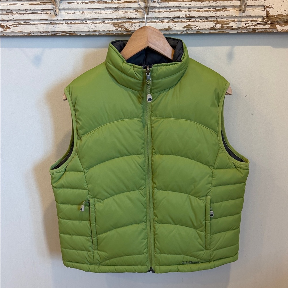 L. L. Bean Womens Goose Down Reversible Puffer Vest Size Large‎ - Picture 3 of 11